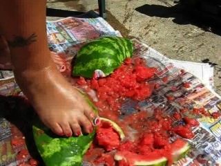 Wassermelone Stampfen