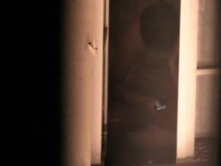 Nacht Exhibitionist Hat Eine Lange Wank